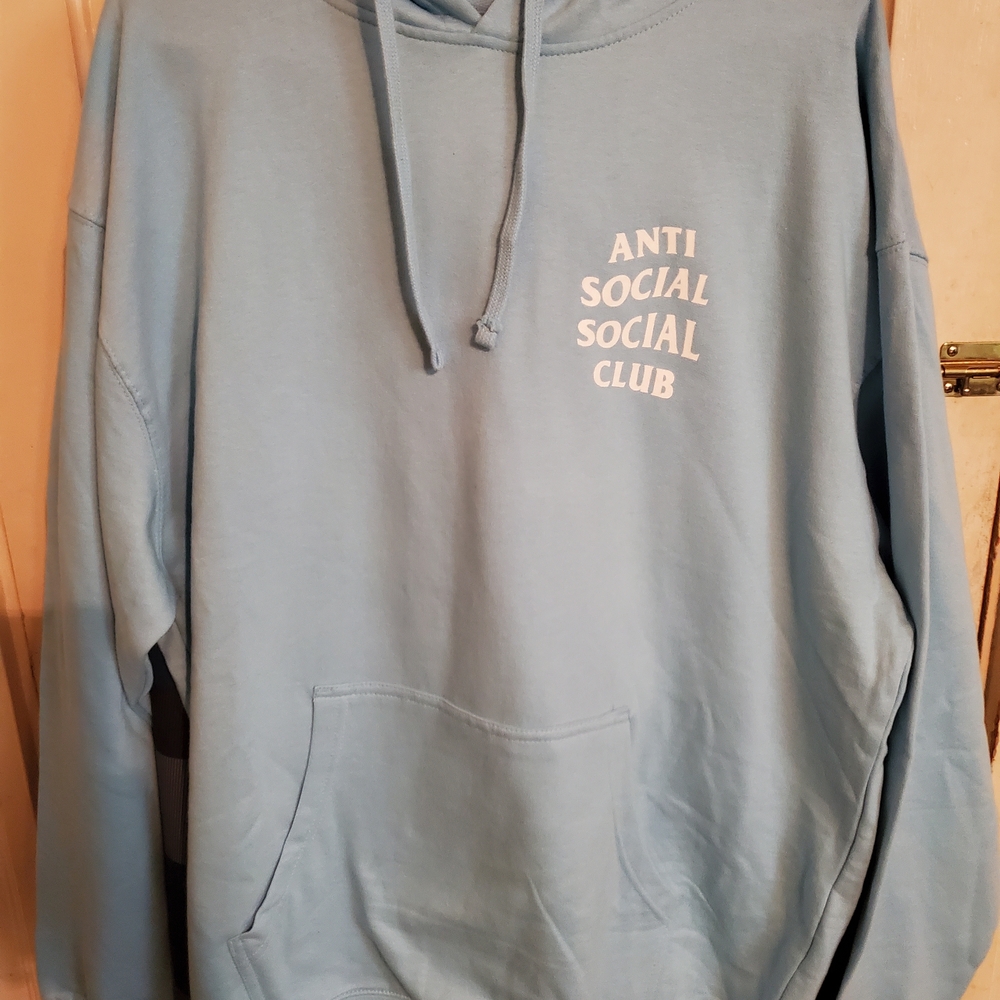 New - Anti Social Social Club Light Blue Hoodie XL